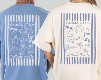 Camiseta personalizada para crucero familiar, colores cómodos, camiseta para el equipo del crucero 2026, camiseta a juego para el viaje en grupo.