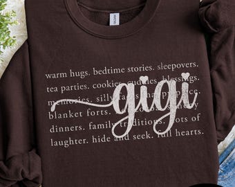 Gigi Sweatshirt Gigi Sweater New Gigi Gift Gigi Crewneck Gift for New Grandma