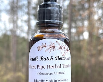 Ghost Pipe Tincture, Indian Pipe, Northern Wisconsin Wild Grown