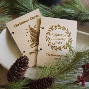 Porta tarjetas de Navidad personalizado, Carpeta para tarjetas de Navidad, Tarjetas de Navidad pasadas, Libro de tarjetas, Almacenamiento de recuerdos de tarjetas, Libro de recuerdos,