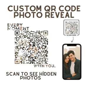 Regalo con código QR y foto oculta: archivo digital personalizado para parejas y amigos