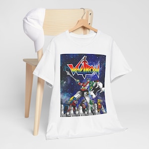 Voltron uniseks T-shirt - GenX grafisch T-shirt - cadeau nieuwigheid minnaar - jaren 80 cartoon katoenen T-shirt, geweldige cadeau-ideeën, T-shirt uniseks