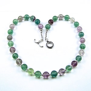 Pastel Fluorite Sterling Silver Necklace N858 image 4