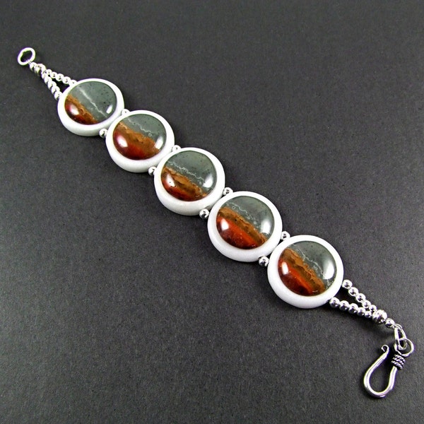 Succor Creek Jasper & Sterling Silver Bracelet - BM36