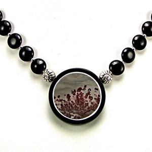 Chohua Jasper Intarsia Pendant Necklace N595 image 1