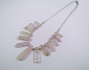 Kunzite Sterling Silver Necklace - N935