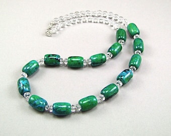 Chrysocolla Sterling Silver Necklace - N929