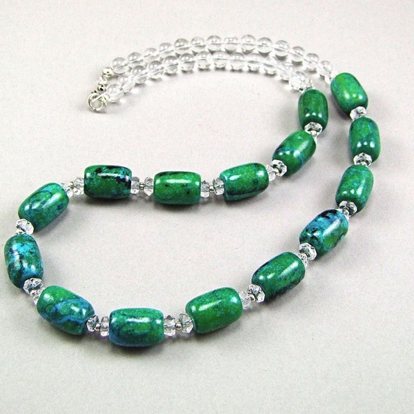 Chrysocolla Sterling Silver Necklace - N929