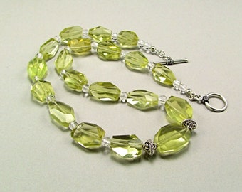 Lemon Citrine Faceted Freeform Necklace - N96