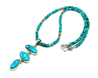 Kingman Turquoise & Sterling Silver Necklace - N735