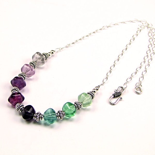 Fluorite Sterling Silver Necklace - N860