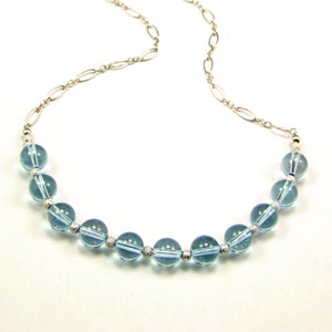 Blue Topaz Sterling Silver Necklace N332 image 4