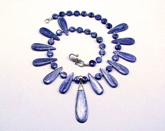 Stunning Ice Blue Kyanite & Sterling Silver Necklace - N602