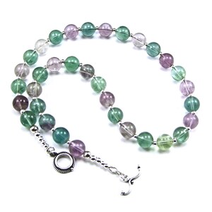 Pastel Fluorite Sterling Silver Necklace N858 image 2