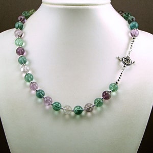 Pastel Fluorite Sterling Silver Necklace N858 image 3