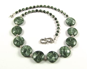 Seraphinite & Sterling Silver Necklace - N151