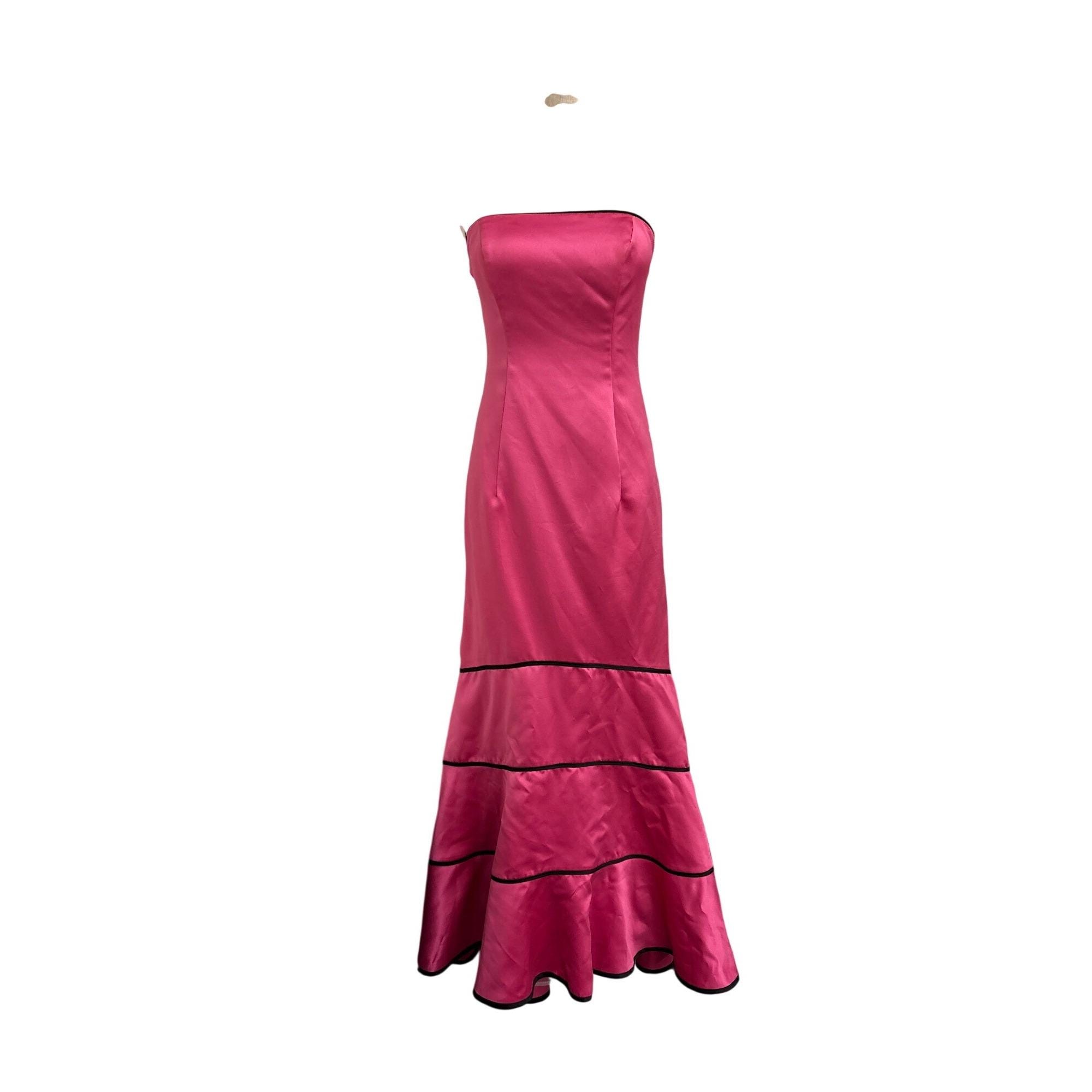 strapless open back dress Angele Pink Corduroy Smocked Dress main image 0