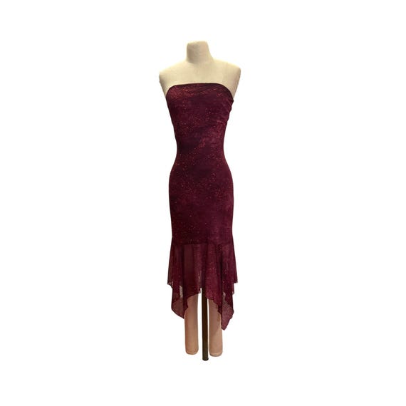 Jump Apparel Wine/berry Strapless Dress Size 3/4 Asymetrical Prom  Homecoming Dress - Etsy