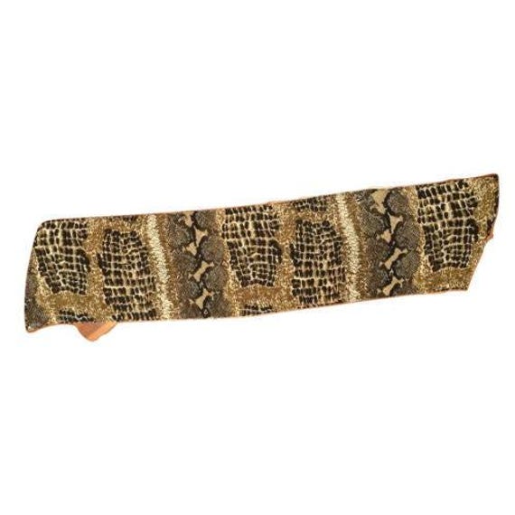Vintage Snake Print Silk Scarf With Versatile Styling Options View 3