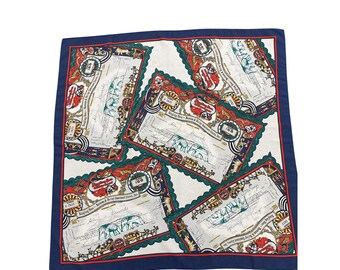 Vintage Ringling Bros. Circus Scarf, Multicolor Cotton Blend Collectible