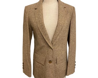 Blazer vintage Pendleton para mujer, talla 8, marrón, chaqueta, abrigo de lana, fabricado en EE. UU.