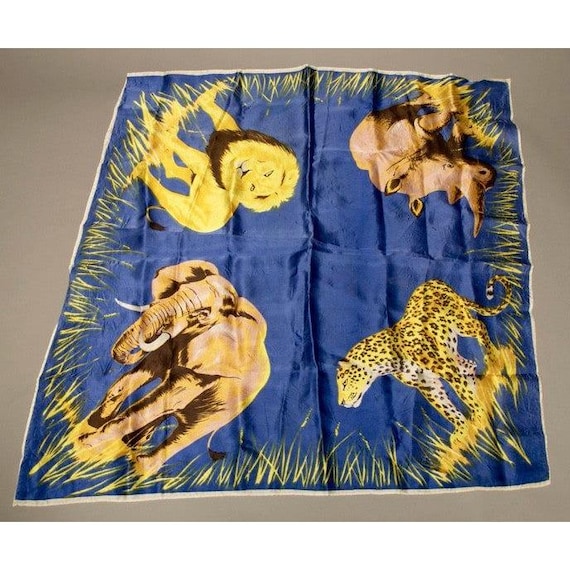 Vintage Wild Animal Print Scarf Accessories