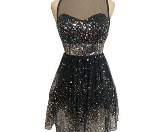 short gold sequin dress by ruby rox Ruby Rox Womens Sequined Party Pleated Dress NWT Size 7