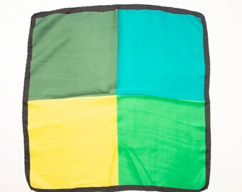 Buntes Quadrat Muster Schal Vintage Accessoire