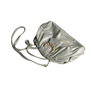 Sac à main Rivage vintage Cartable en similicuir gris Bandoulière