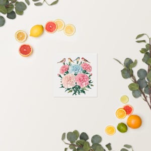 Summer Peony, Colorful Quirky Art, Peonies, Colourful Art, Bright Colourful Art Print, Modern Art Print, Gallery Wall, Bathroom