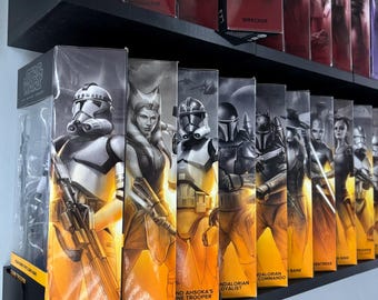 Półka na figurki akcji 6” | Modułowa półka ścienna na figurki w stylu Black Series