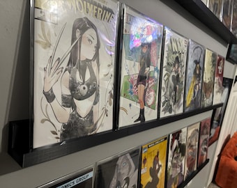 Półka ekspozycyjna na komiksy | Modułowy uchwyt ścienny do komiksów | Drukowany w 3D ekspozytor kolekcjonerski na pojedyncze wydania i płyty