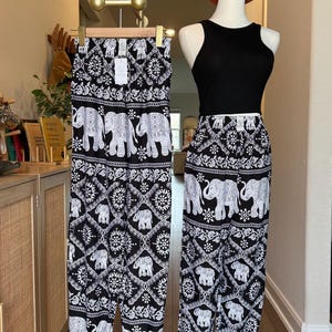 Boho Elephant Pants with Pockets – Thai Harem Pants for Women | Yoga, Festival, Lounge Wear | Elastic Bottom Styles