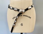 Vintage Navajo Sterling Silver Concho Belt Native American 925 Signed Navajo Artist J Wright Boho Hippie Concho Size 32 Medium Large