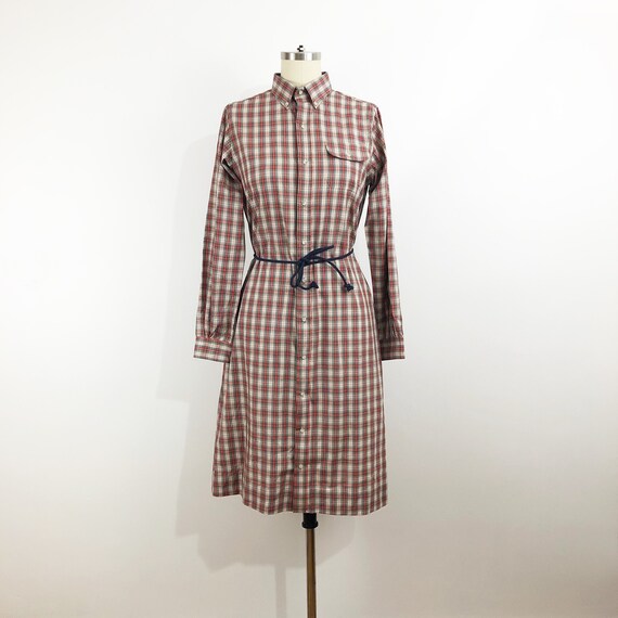 Vintage Thomson Shirtmakers Red Green Plaid Shirt