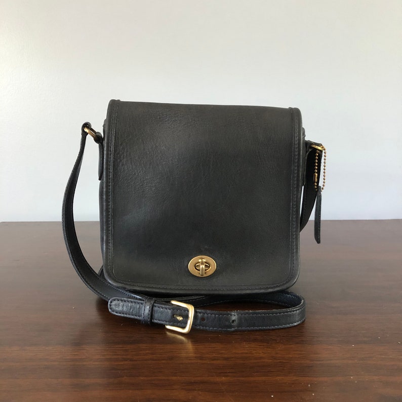 Vintage Coach Navy Leather Legacy Companion Flap Bag No. 9076 | Etsy