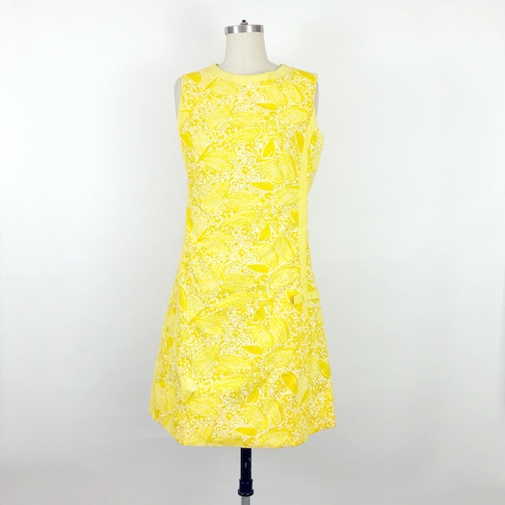 1960's Yellow Butterfly Print Lilly Pulitzer Dress