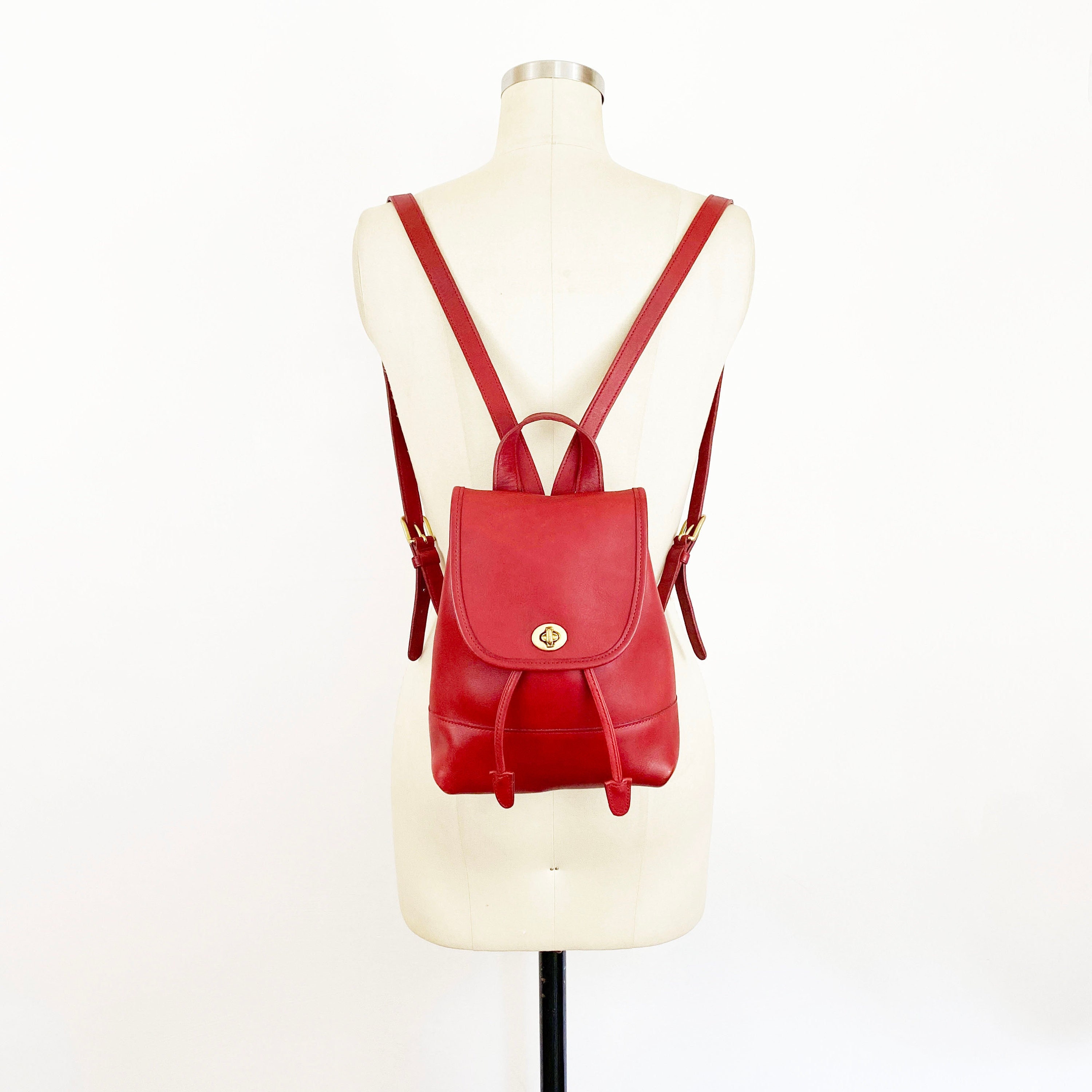 Coach red backpack new arrivals