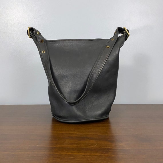 Vintage Coach XL Duffle Bag Black Leather / Coach