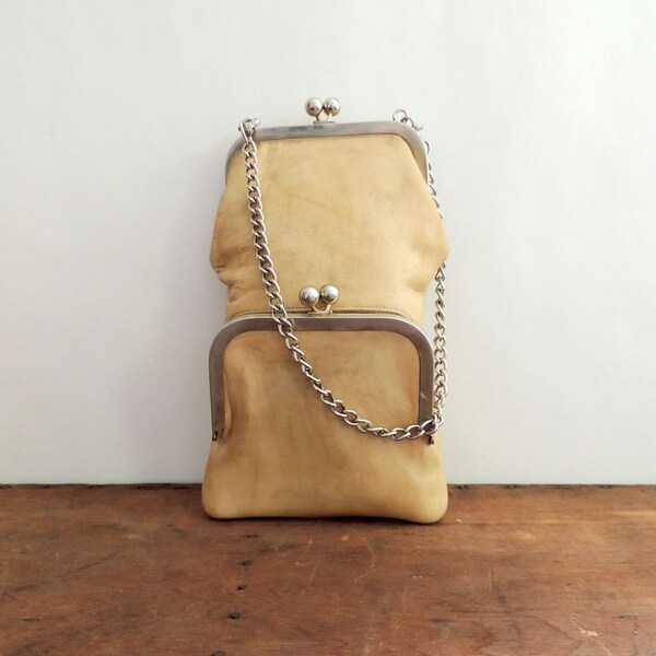 1960 coach Bonnie Cashin doppelte Kiss Lock Geldbörse / / New York City Coach / / Kisslock Umhängetasche / / seltene Coach / / 1960 Coach Bag