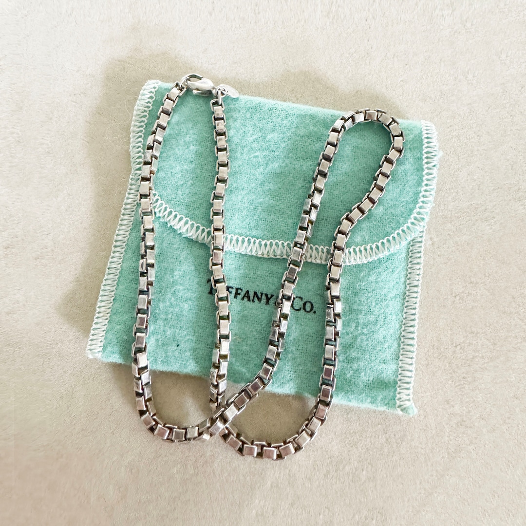 2000s Tiffany and Co Sterling Silver Venetian Box Chain Link