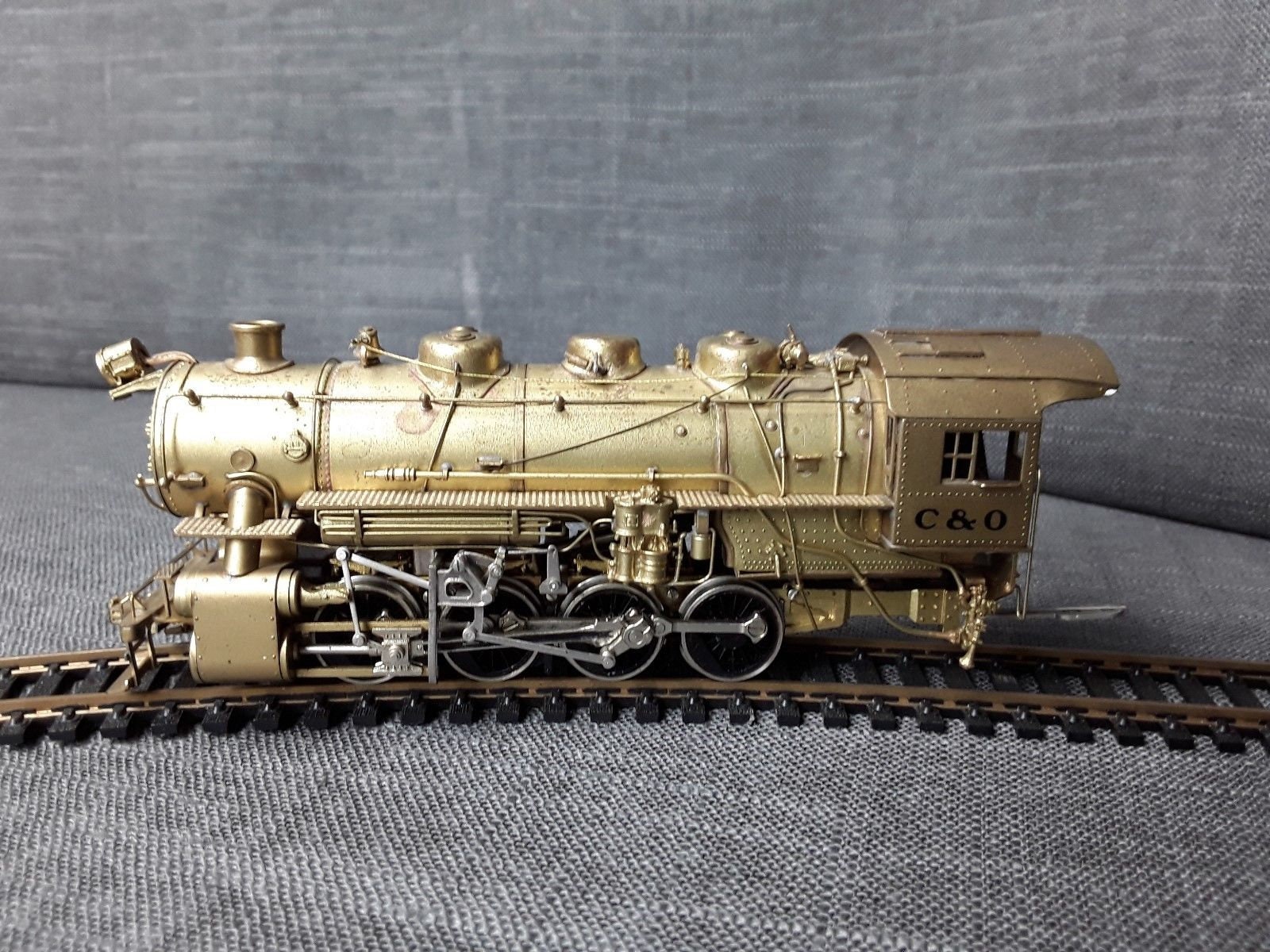 Vintage HO scale brass 0-8-0 steam locomotive model train