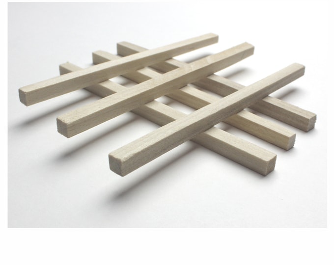Poplar Wood Strips 1/4 in x 1/4 in x 5 inch Long (6 pcs.) by Magnakoys