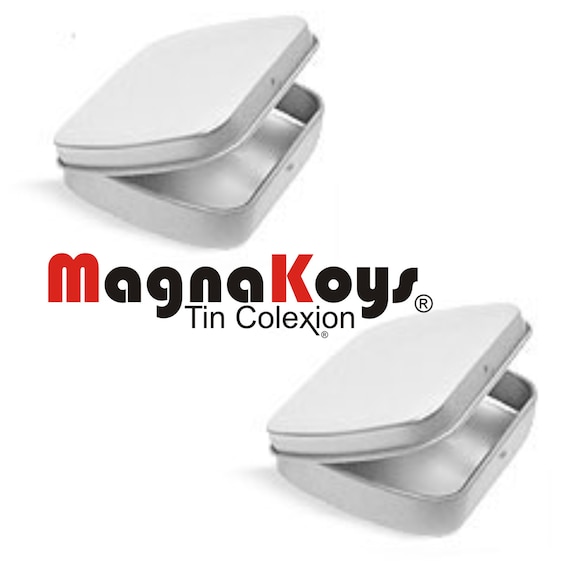 Metal hinge top tins discount