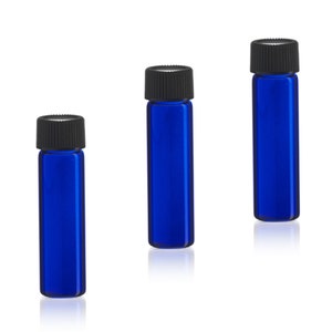 MagnaKoys® 2 Dram 1/4 oz Cobalt Blue Glass Vials w/ Cap for Essential Oils & Liquids