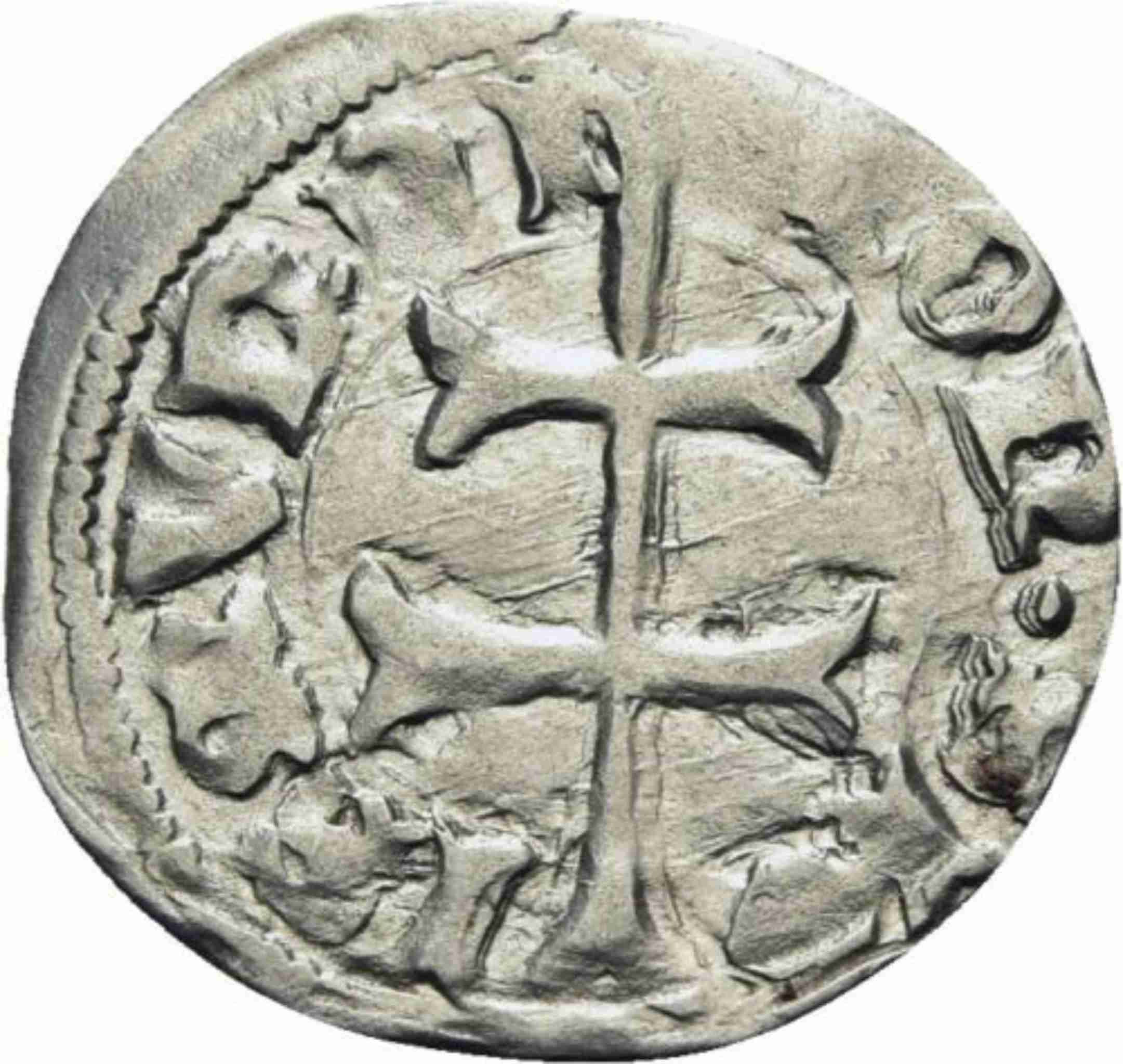 Ancient Coin of HUNGARY DENAR SIGISMUND 15. Century. Double Cross i2034