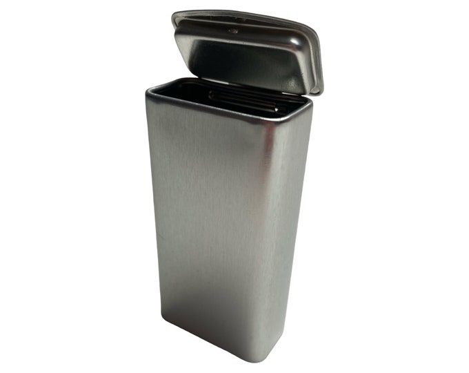 MagnaKoys Rectangular Silver Metal Hinged Lid Tin Containers (5 Pack)