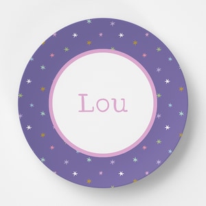 Custom Personalized Stars Kids Plate / Plate Bowl Set / Kids Polymer Tabletop Dinnerware / Melamine and BPA Free