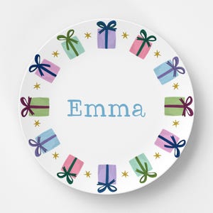 Custom Personalized Birthday Kids Plate / Plate Bowl Set / Kids Polymer Tabletop Dinnerware / Melamine and BPA Free