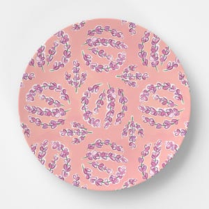 Pink Lavender Kids Dinner Plate / Plate Bowl Set / Kids Polymer Tabletop Dinnerware / Melamine and BPA Free